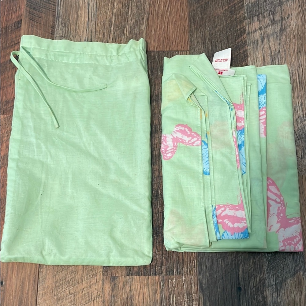 Red Envelope Green and Pink Swim Sarong Set